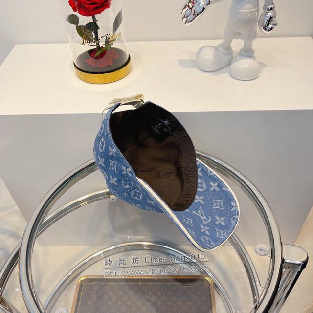 LV爆款男士帽子 路易威登水洗做舊牛仔提花棒球帽鴨舌帽  mm1311